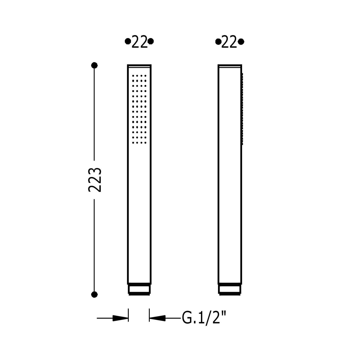 Ручной душ Quadro-00663901KMB TRES Showers - Вид №1