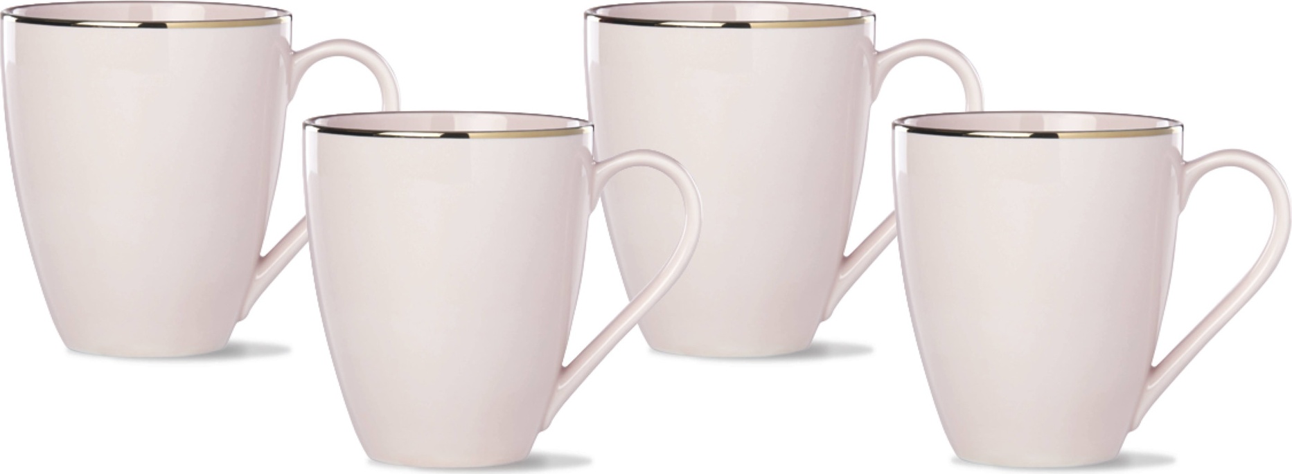 10640835 Lenox Набор кружек Lenox "Трианна" 350мл, 4шт, (пудровый) Фарфор 