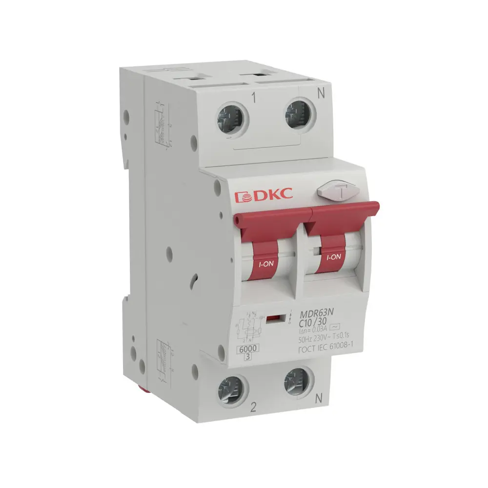 Дифференциальный автомат DKC Yon 2P C10А 30 мА 6 кА А STLM-2002696 - Вид №1