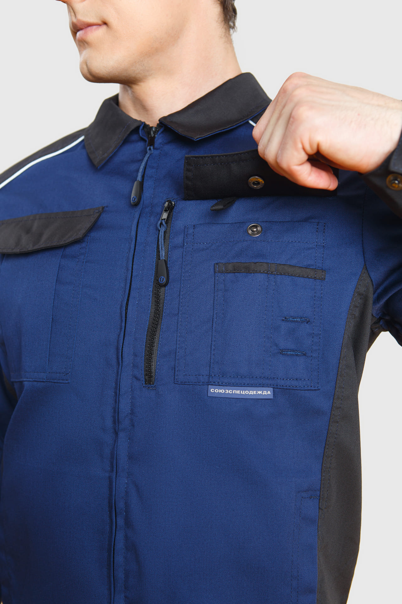 64624 Костюм  NEW 2 темно-синий с черным STATUS  Летняя спецодежда  размер 60-62/170-176  - Вид №14