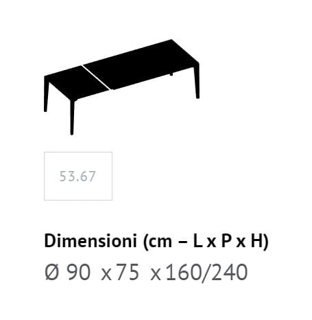 Прямоугольный выдвижной стол из стали и SuperMarmo Bontempi Casa DUKE ARCH-00056212 - Вид №13
