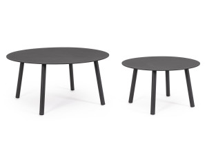 Набор из двух алюминиевых садовых столиков с порошковым покрытием