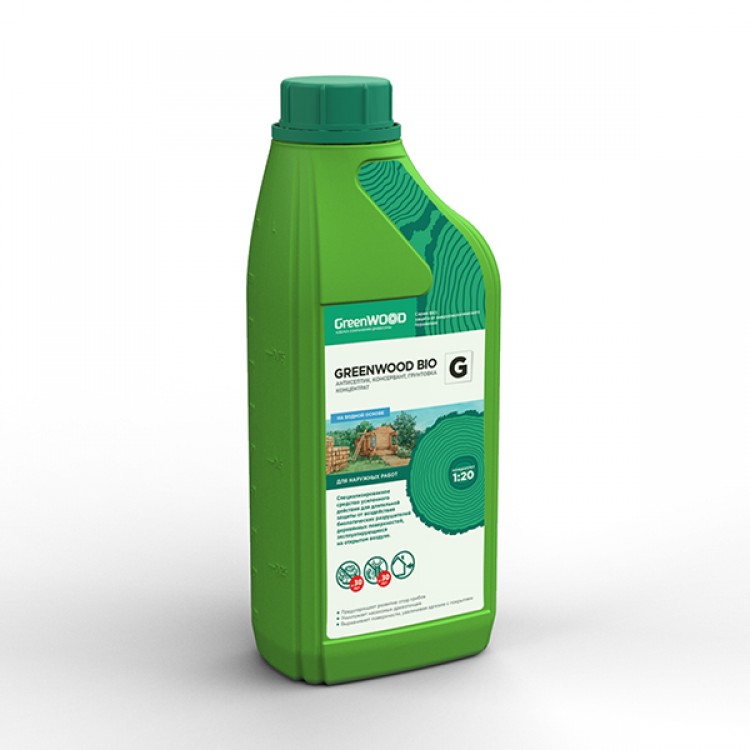 GWB-GK/01 GreenLAB GREENWOOD BIO G Концентрат 1:20, 1 л, антисептик, консервант, грунтовка 