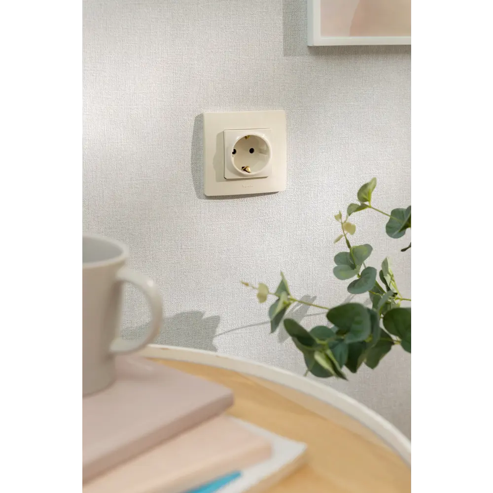 Розетка Legrand Etika с заземлением для скрытого монтажа в цвете слоновая кость 17356425 STLM-0007980 - Вид №7
