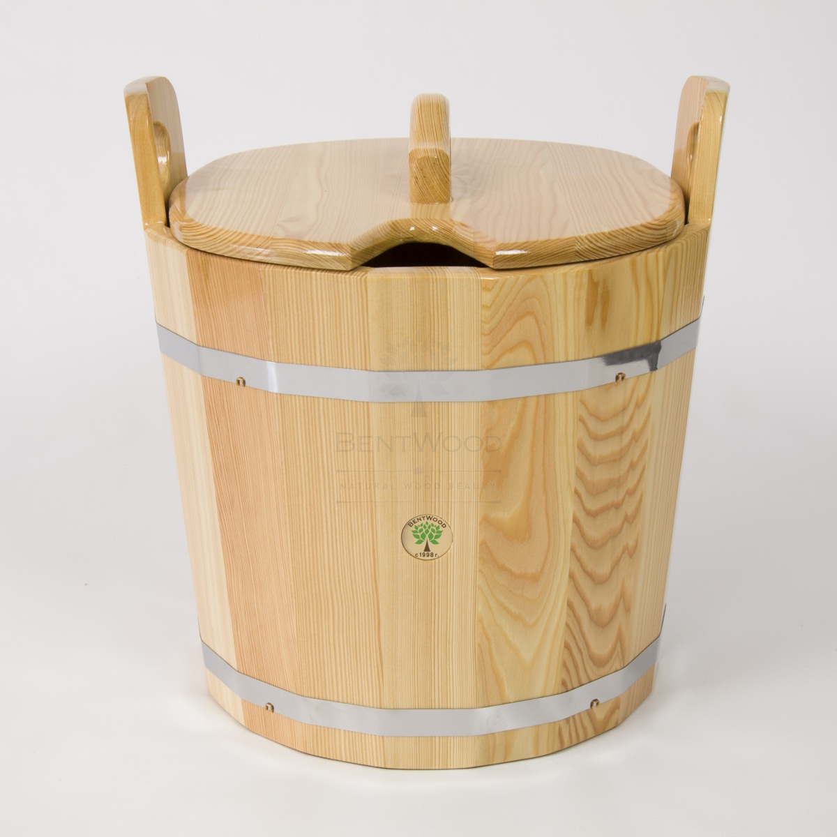 160 Запарник для бани с крышкой (лиственница натуральная) Alyarus  - Вид №2