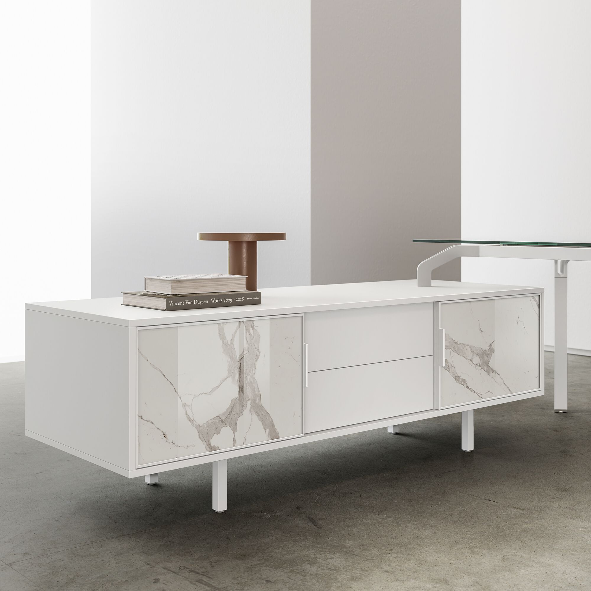 Деревянный офисный шкаф с раздвижными дверями About Office йога ARCH-00048167 - Вид №1