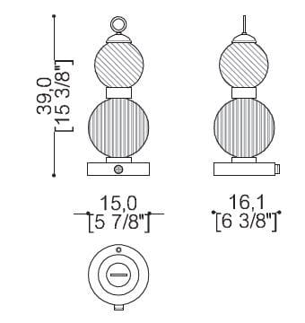 Светодиодная настольная лампа Pyrex®с батарейным питанием Sicis Drop ARCH-00051824 - Вид №9