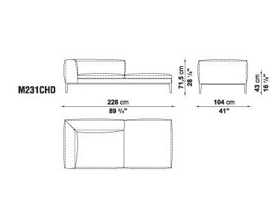 Кожаный угловой диван B&B Italia Michel ARCH-00098797 - Вид №22