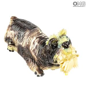 3522 ORIGINALMURANOGLASS Скульптура Пёс - Пино Синьоретто - муранское стекло OMG 42 см