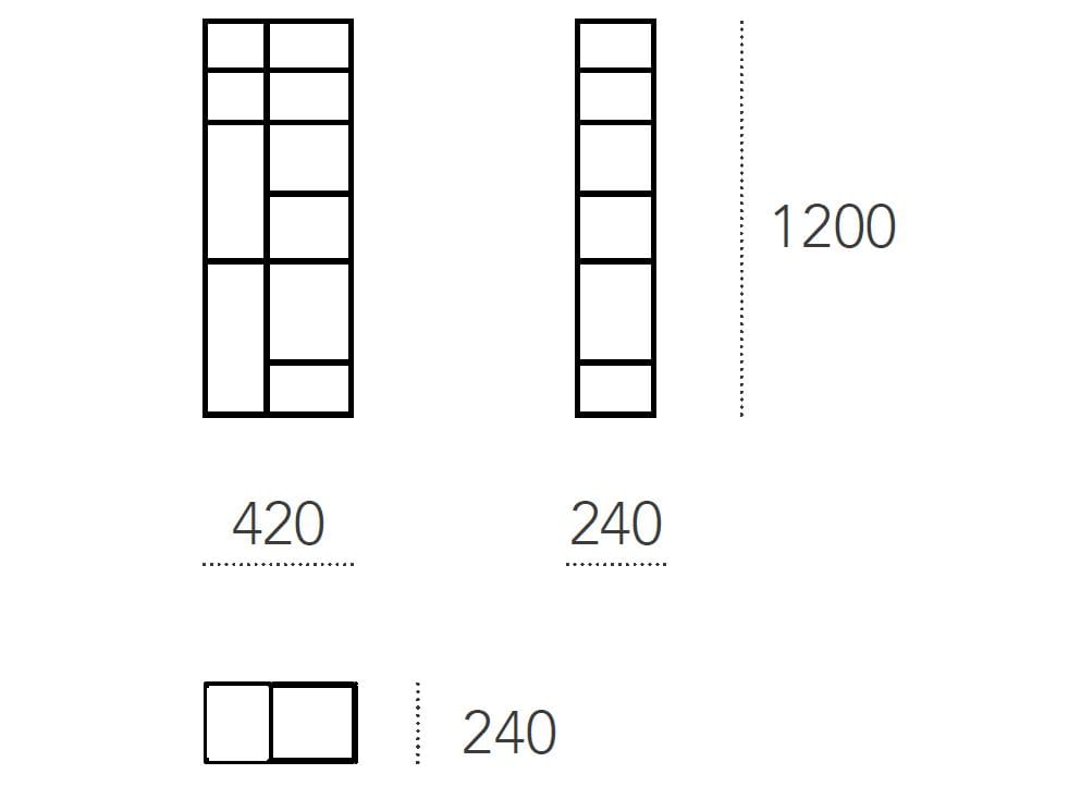 Книжный шкаф из металла Ronda Design Levia ARCH-00010470 - Вид №1
