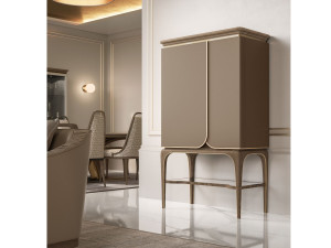 Деревянный барный шкаф