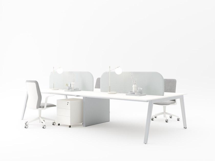 PROF Рабочий стол из дерева с системой управления кабелями Dodici sun-id-1491140 - Вид №1