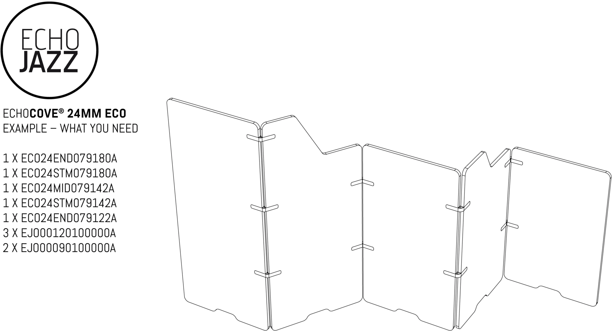 ECHOJAZZ Отдельно стоящая звукопоглощающая перегородка для офиса sun-id-1381674 - Вид №10