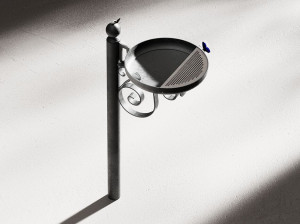 Стальная пепельница для общественных мест