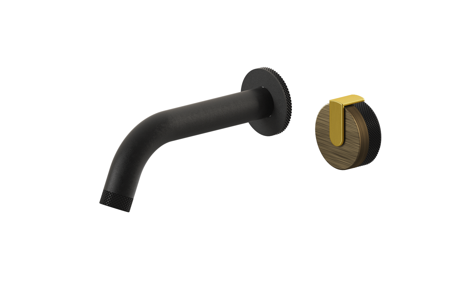 E-11535-R1VBB-L1BB-BK Настенный прогрессивный смеситель скрытого монтажа для раковины GRAFF MOD+