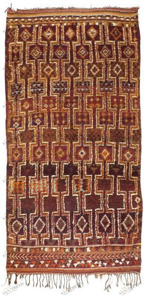 AFOLKI Прямоугольный шерстяной коврик с длинным ворсом и узором Talsent Taa1173be