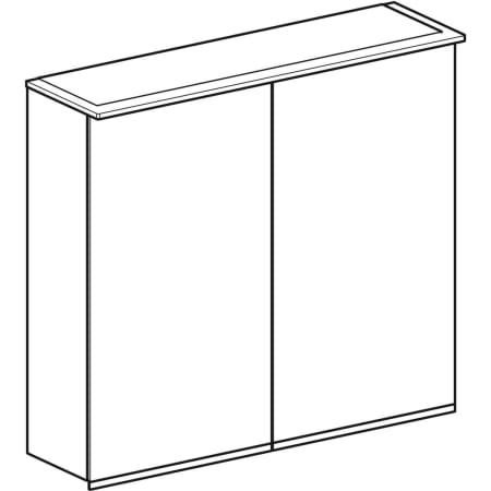 500.593.00.1 Зеркальный шкаф Geberit Option Plus с подсветкой и двумя дверями Geberit  - Вид №6