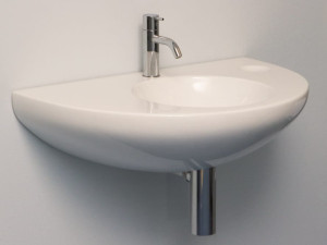 Круглый подвесной умывальник из смолы