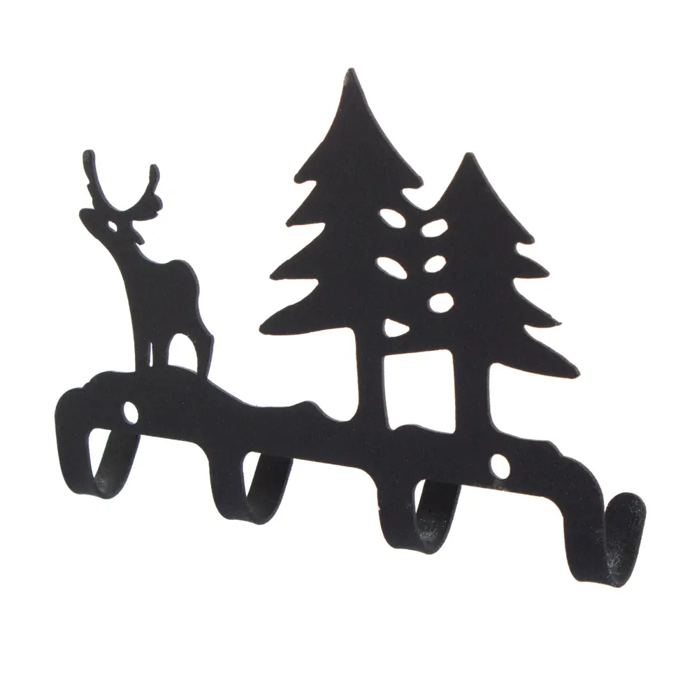 Крючок четырёхрожковый DuckandDog «Лось», сталь, матовый чёрный STLM-2072279 - Вид №1