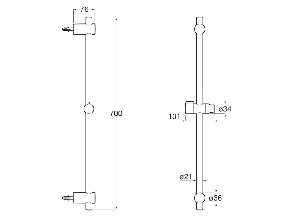 Металлический стержень Roca Звезда ARCH-00082933 - Вид №2