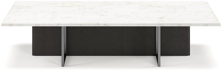 SM Living Couture Прямоугольный журнальный столик на мраморной и кожаной основе Hoffman Tvn_08 - Вид №1