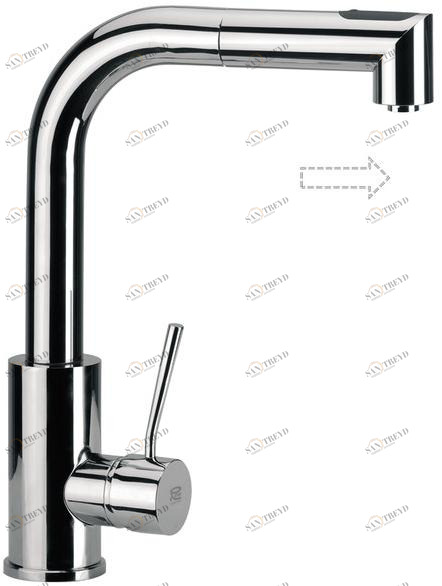 Remer Rubinetterie Смеситель для кухни из хромированной латуни с вытяжным душем Gourmet N 82