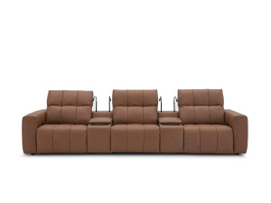 3-местный кожаный диван с откидной спинкой