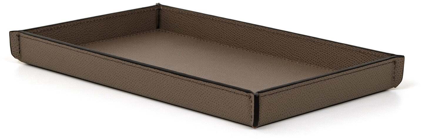 Прямоугольный поднос Leslie - 25X30XH2,5 см / зернистая кожа_черный