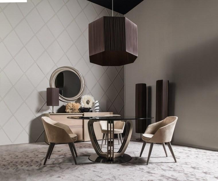 Caroti Круглый стол из стали и хрусталя Concept Art.115 - helix - Вид №2