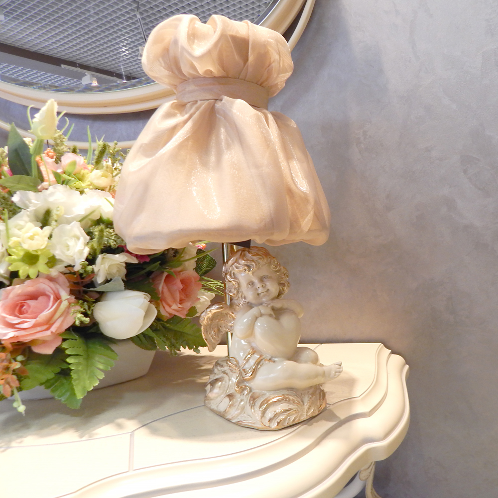 32090,34001 Настольная лампа Сердце Купидона Айвори Мадлен Солнечный персик BOGACHO 4627138210925, 4627138150788 - Вид №1