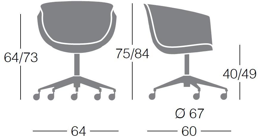 Segis Офисное кресло с 5 спицами на колесиках Derby Rs0097  - Вид №4
