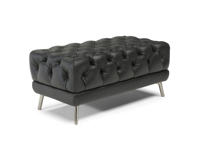 Прямоугольный пуф из кожи Natuzzi Italia La scala ARCH-00104069