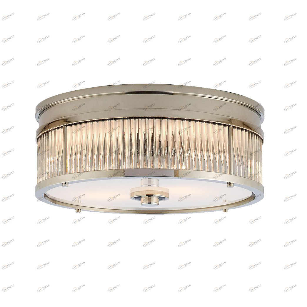 Светильник потолочный 20х40 см никель Stamford BRCH9004-40 DELIGHT COLLECTION ДИЗАЙНЕРСКИЕ 00-3882400 Прозрачный;серебро 