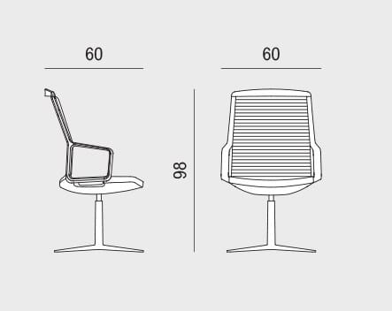 4 спицы подлокотник сетка поворотный операционный стул Viganò Adele ARCH-00137680 - Вид №3