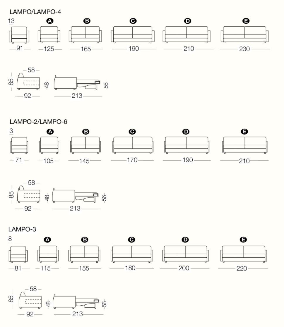 Двуспальный диван-кровать из ткани Milano Bedding LAMPO ARCH-00017593 - Вид №2