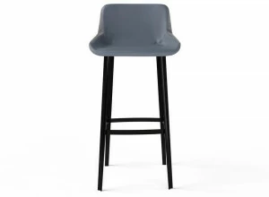 AMURA Высокий кожаный табурет со спинкой Panis