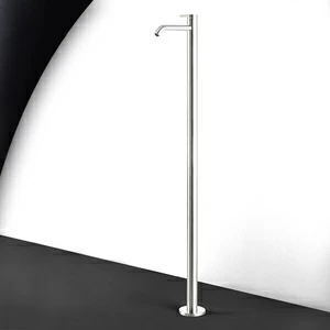 Смеситель для раковины сталь глянцевая с серой ручкой Toki Radomonte TKI7LCIL19