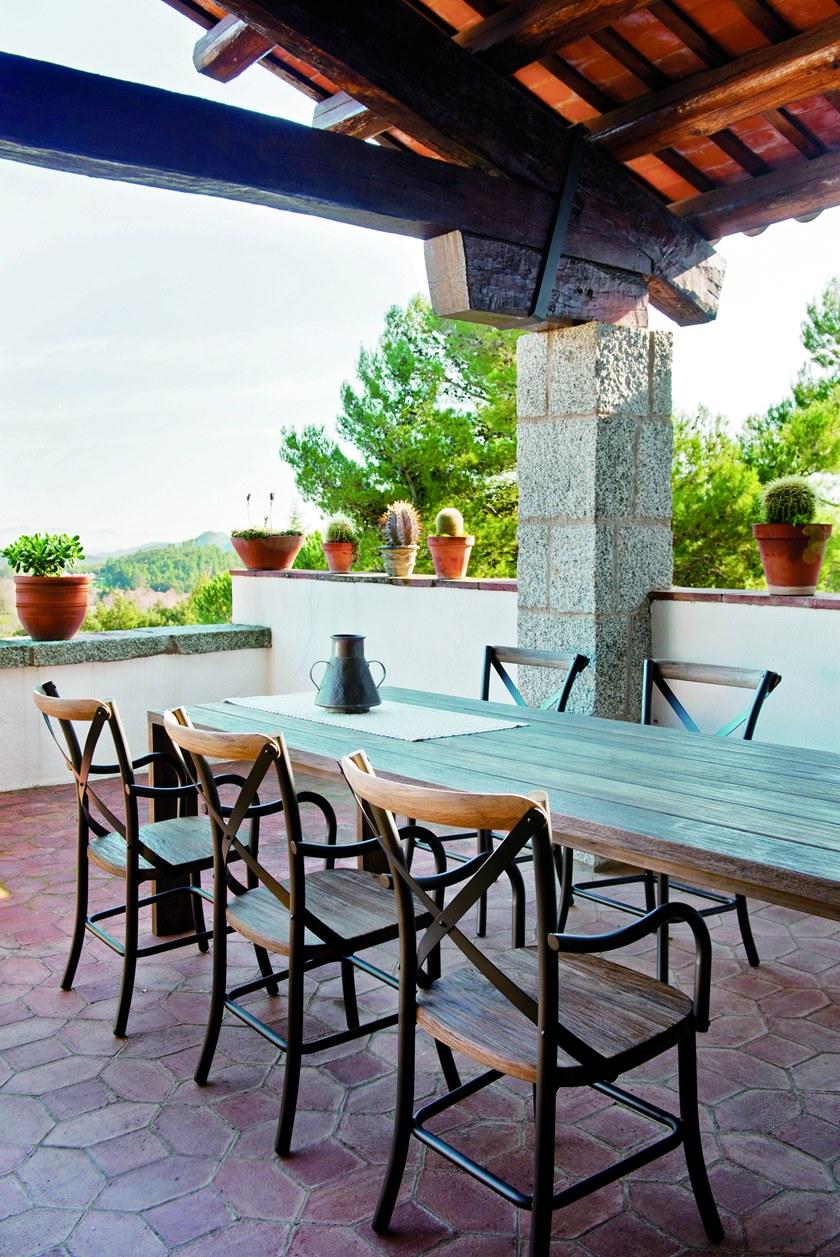 MOBIKA GARDEN Садовый стул из алюминия и дерева с подставкой для ног Largo sun-id-1447291 - Вид №3