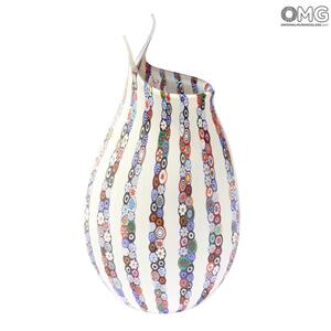 1797 ORIGINALMURANOGLASS Белая ваза Песок - муранское стекло 25 см