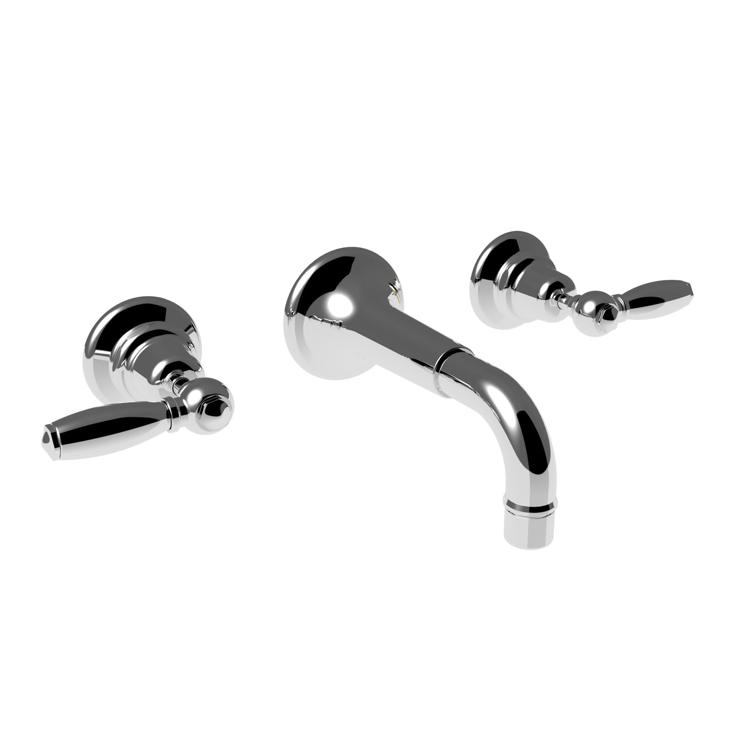 TC19LE403WSPB Настенный смеситель для раковины с тремя отверстиями, рычаг, 1920 (короткий излив) Thomas Crapper  - Вид №1