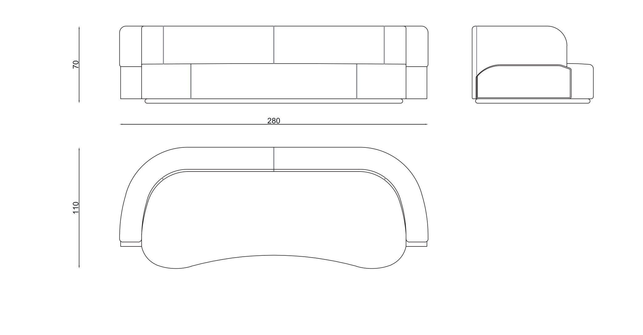 3-местный тканевый диван Zebrano Kailas ARCH-00008879 - Вид №5