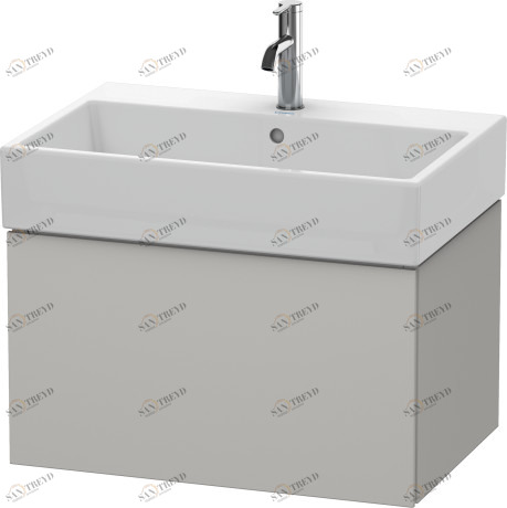 LC617600707 Тумбочка подвесная L-Cube #LC6176 684 x 459 мм Бетонно-серый матовый декор Duravit
