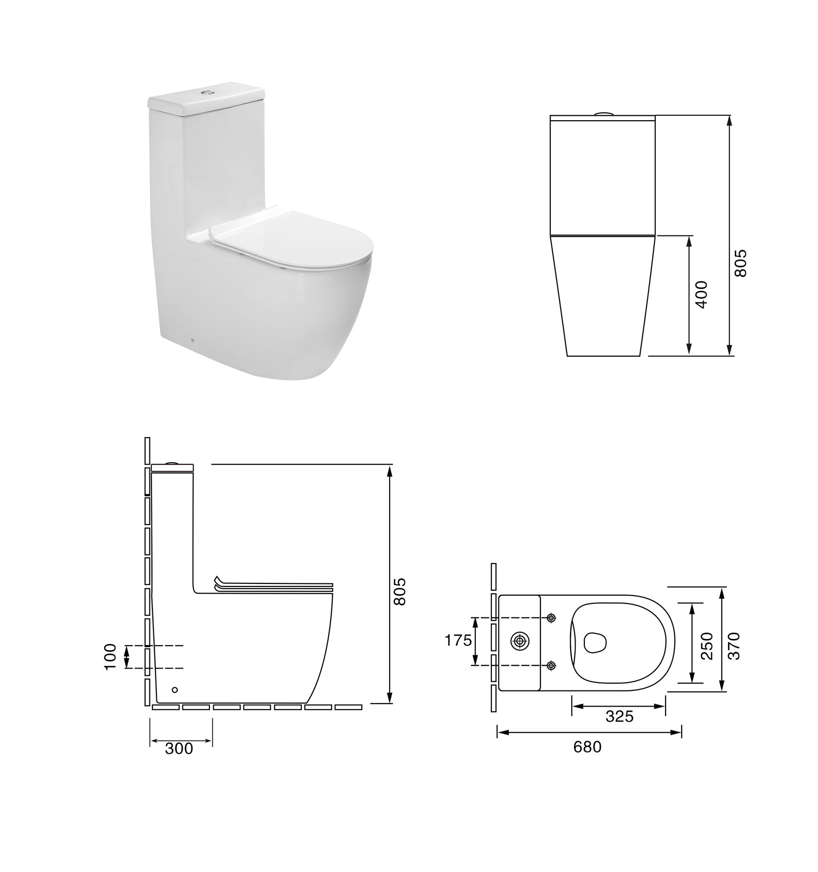 Унитазы-компакт SL-5011 SANTILINE  - Вид №4