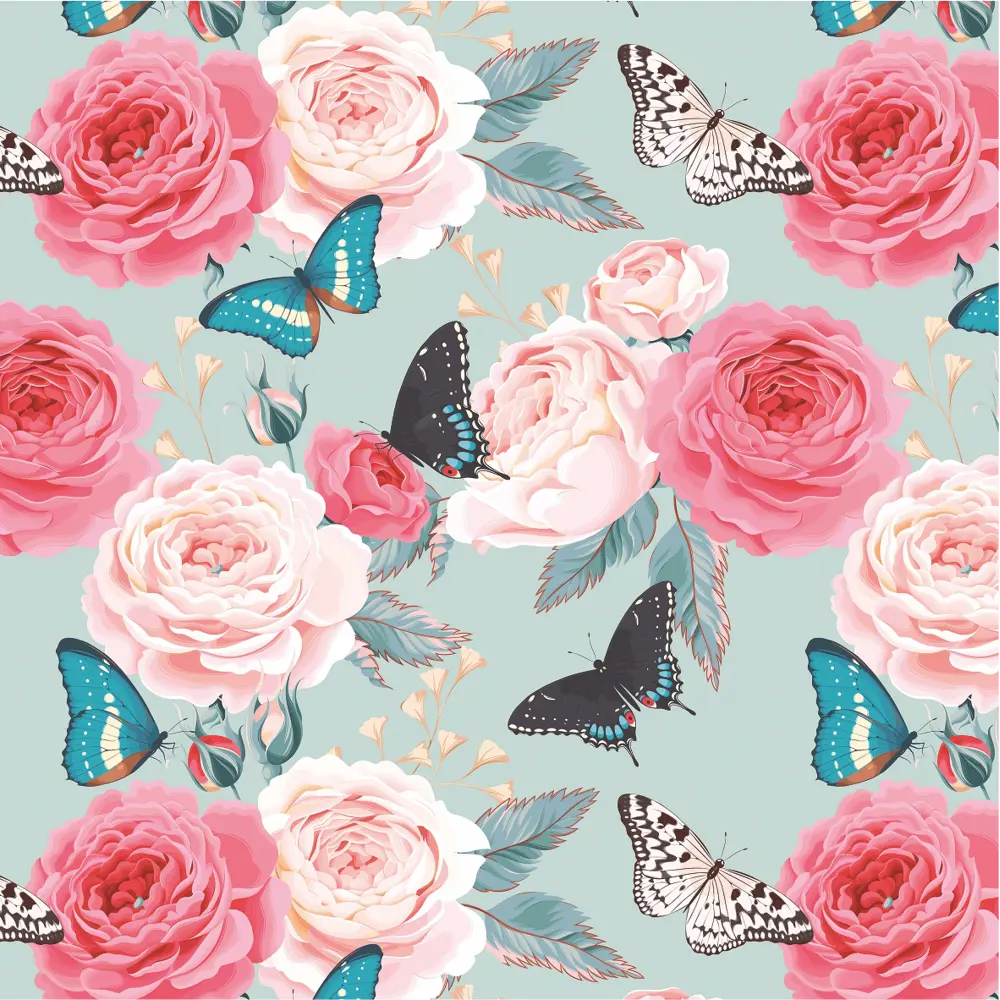 Симфония - Упаковочная бумага «Бабочки в саду» для праздничного оформления 85262965