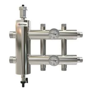 Купить Распределительный коллектор с гидрострелкой 85 кВт, 3 контура