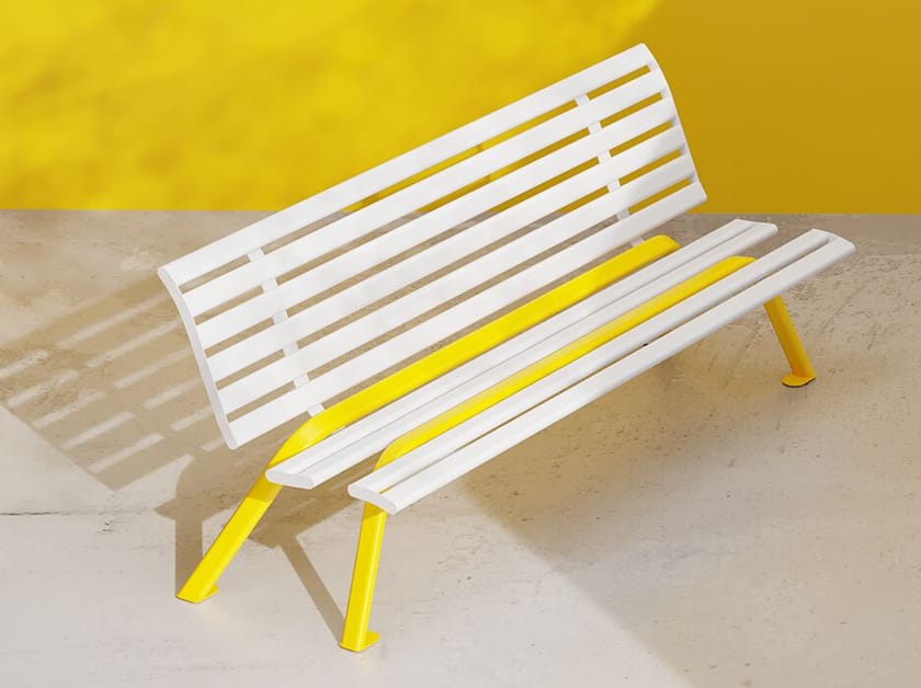 Оцинкованная стальная скамья со спинкой DIMCAR RECORD ARCH-00124450