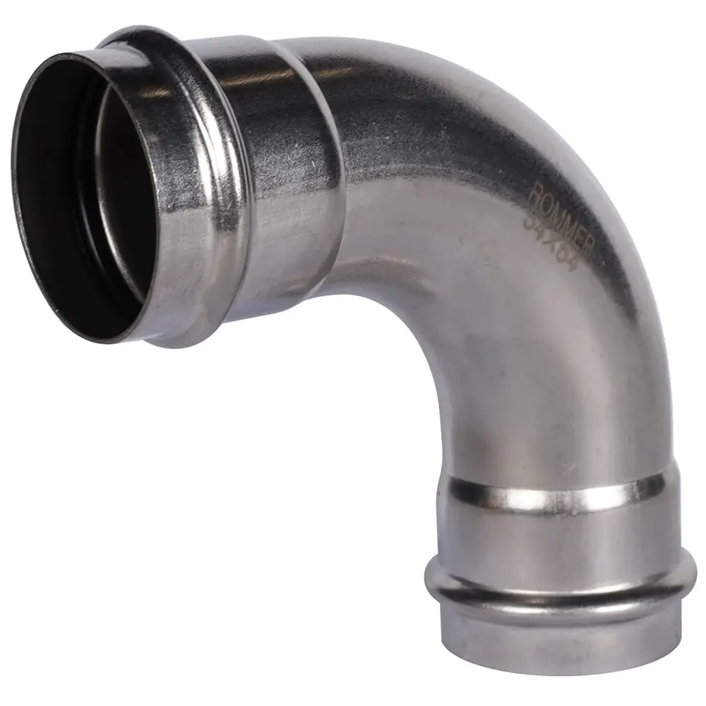 Угол Rommer 54 мм 90 градусов ВПр-ВПр нержавеющая сталь STLM-2167104