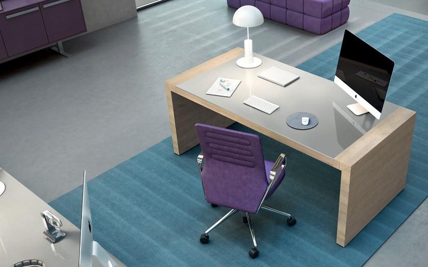 Martex Прямоугольный стол из дерева и стекла Kyolight sun-id-1492371 - Вид №1