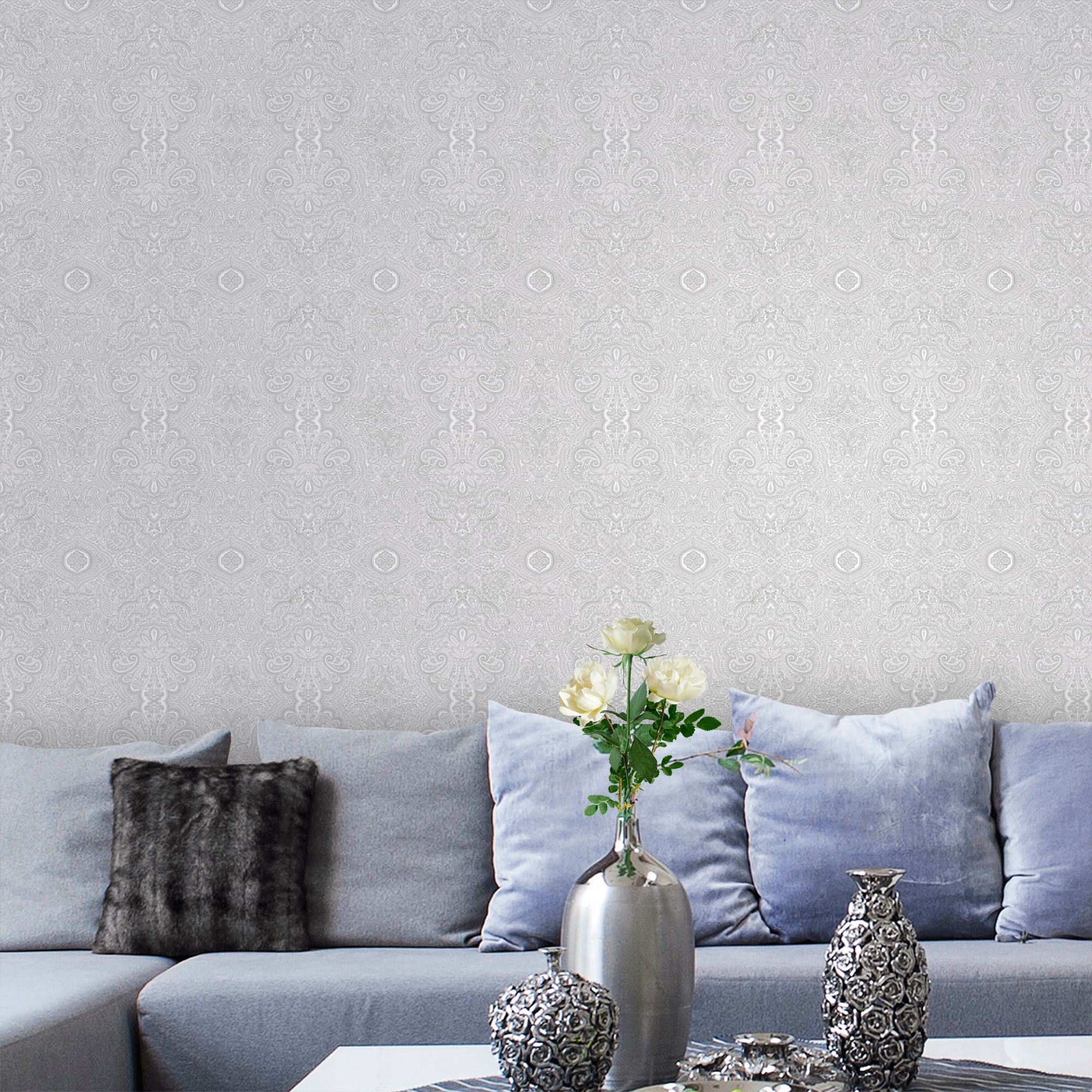 83211696 Обои флизелиновые Erismann серые 1.06 м 60050-03 Neochic Santreyd - Вид №2