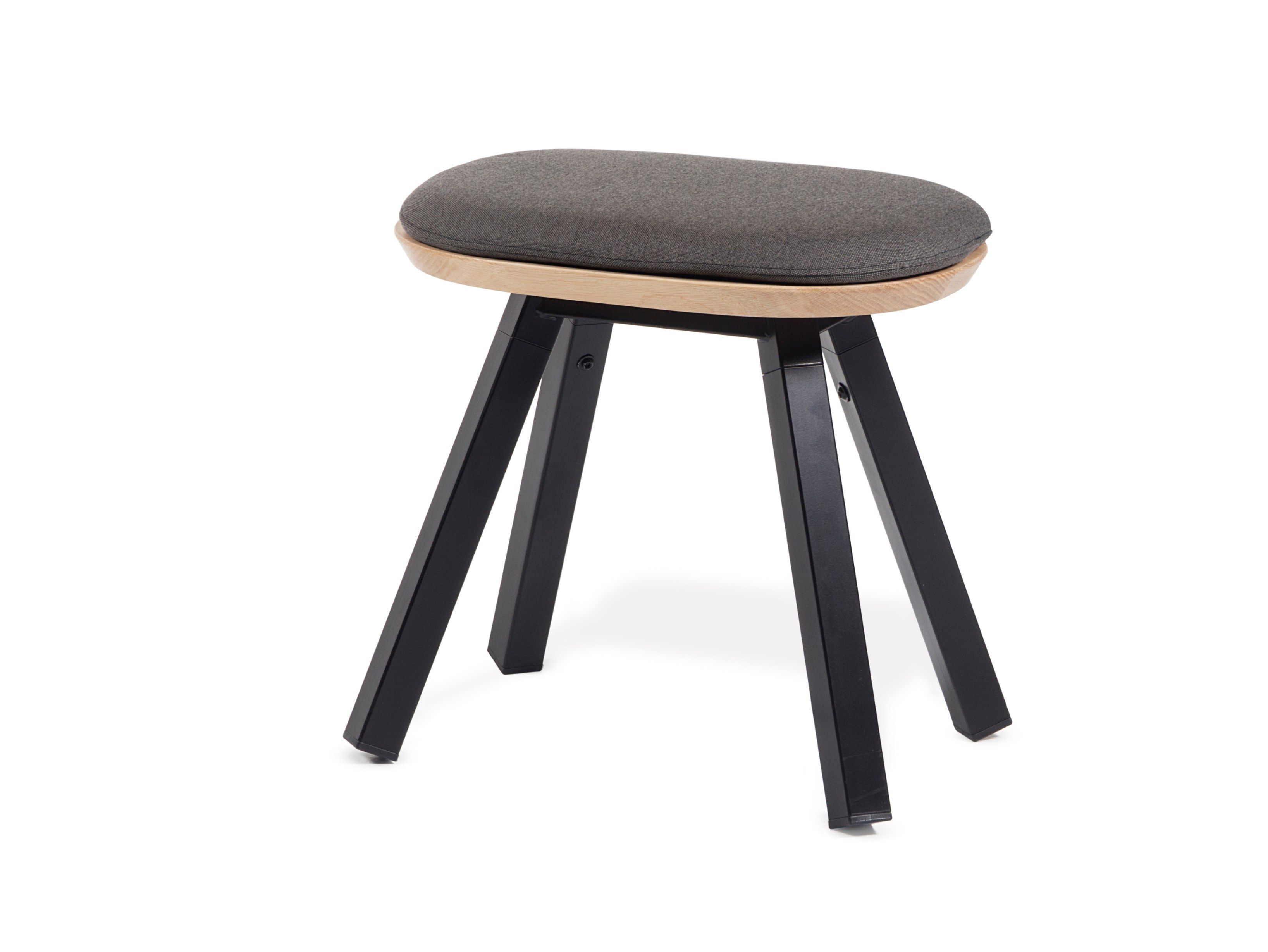 Низкий табурет из дуба с окрашенной стальной основой RS Barcelona YOU AND ME ARCH-00077358 - Вид №1